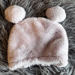 Plush Pom Pom Baby Beanie Hat - Light Pink